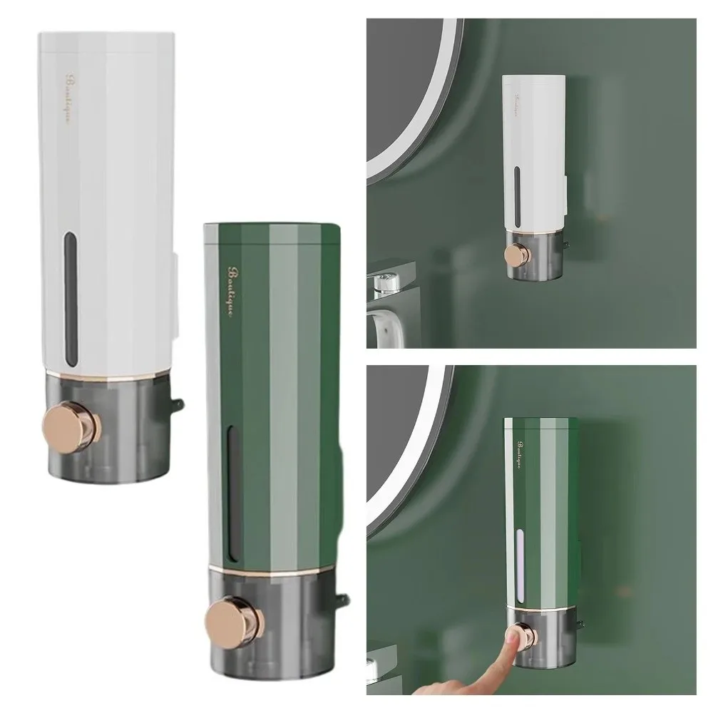 

Wall-mounted Punch-free Soap Dispenser Plastic 450ML Shower Gel Dispenser Touch-free Light Luxury Press Soap Dispenser Kitchen