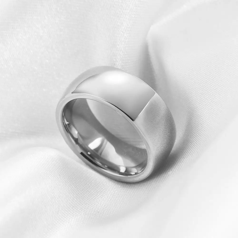 VQYSKO Vintage Wolfram Ring für Männer Glatte Plain Paar Ringe Punk Stil Mode Ring Schmuck Zubehör Großhandel – Detail 7