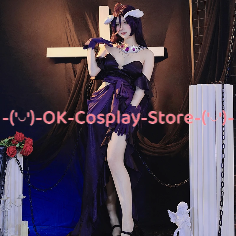 

Albedo Cosplay Dress Anime OVERLORD Cosplay Costume Women Sexy Evening Dress Party Suit Halloween Carnival Uniforms