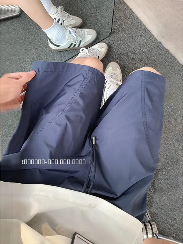 

Американские повседневные мужские шорты из ледяного шелка, быстросохнущие, летние, свободного кроя, молодежные, дышащие, легкие, цветные