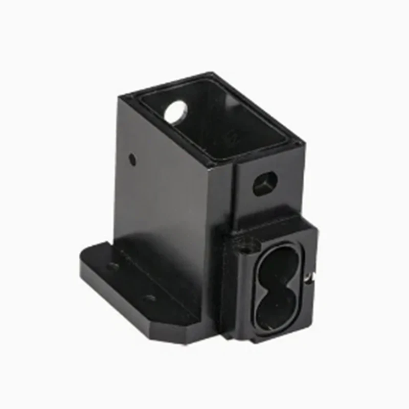CNC machined black anodized aluminum alloy industrial bracket engineering plastic special-shaped mount