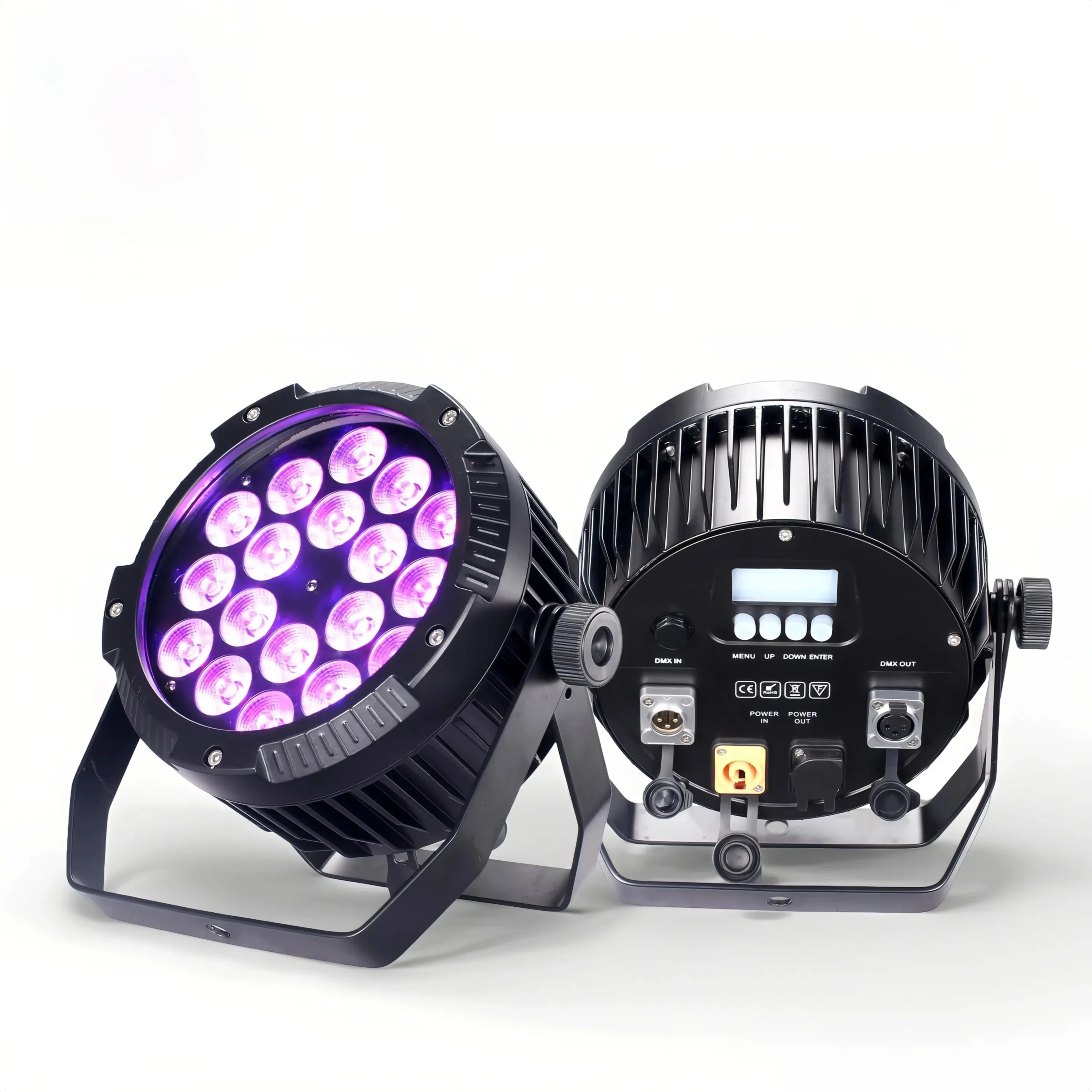 

18X18W Aluminum IP65 Waterproof Stage Lights Lighting RGBWA/VU 6in1 Led Outdoor DMX512 Control Professional DJ Equipment