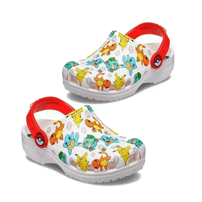 pokemon Kawaii Hole Sandals Pikachu Squirtle Charmander Slippers Sandals Eva Anime Home Beach Shoes Summer Slippers Kids Gifts