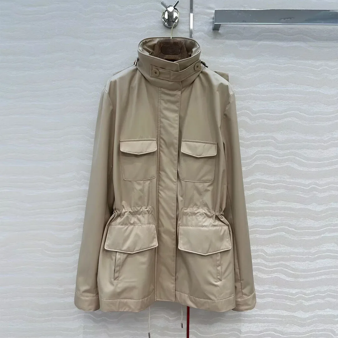 

Новая осенне-зимняя женская верхняя одежда, рабочая одежда с карманами, качественная ветровка с длинными рукавами.