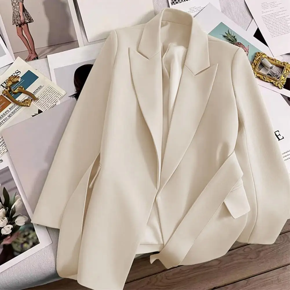 

Women's Blazer Coats Fashion Korean Version Loose Top Coat Clothes Jacket Loose OL Commute Office Coat Fake Pockets Suit Coat