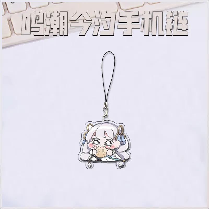 لطيف ZheZhi Yinlin Jinhsi Xiangliyao Encore تشانغلي جيان سلاسل المفاتيح الساخن لعبة Wuthering موجات الاكريليك مفتاح سلسلة أنيمي قلادة