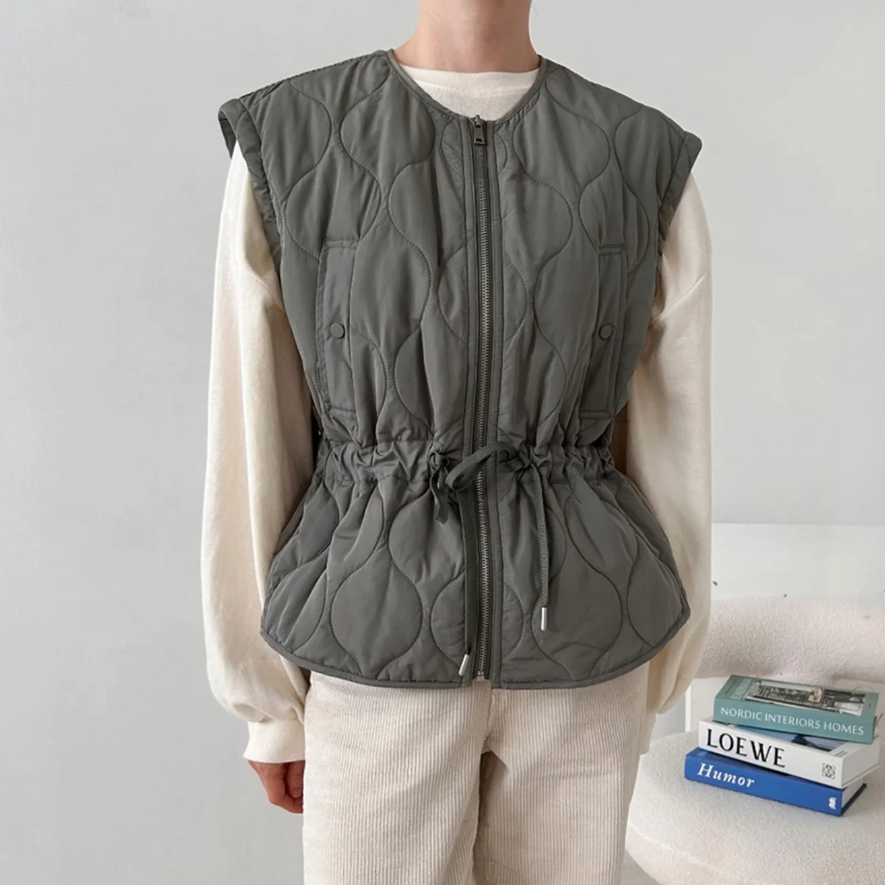 

Женский жилет с вышивкой Svel, повседневный жилет на осень-зиму, теплый хлопковый топ, круглый, с застежкой-молнией, модная тыква...