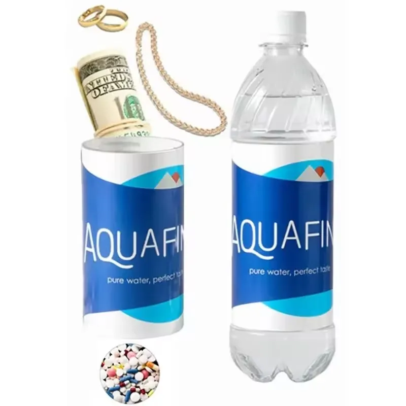 Portable Creative Fake Mineral Water Bottle Stash Hidden Container Sight Secret Security Hide Cash Pills Travel Outdoor Safe Box
