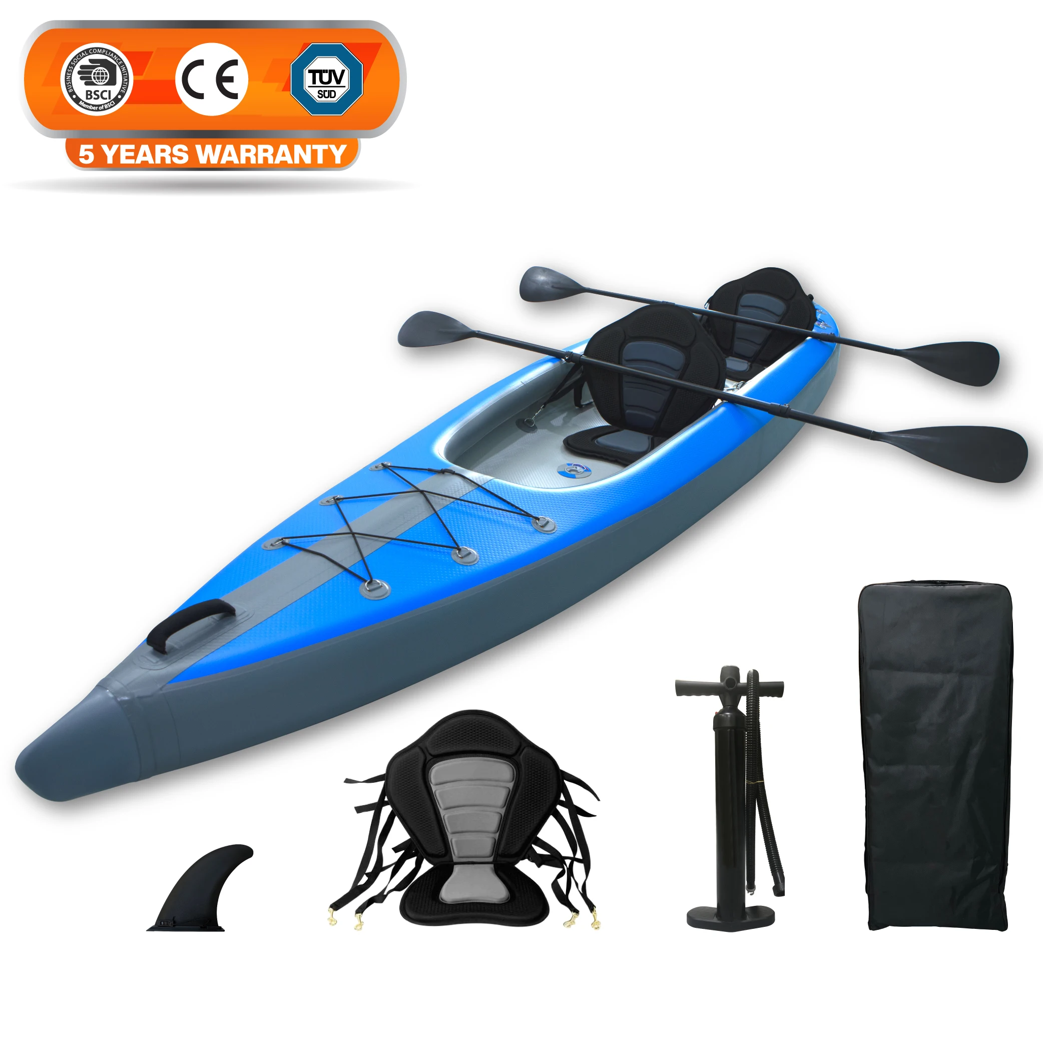 

Inflatable kayak single boat for fishing and water leisure