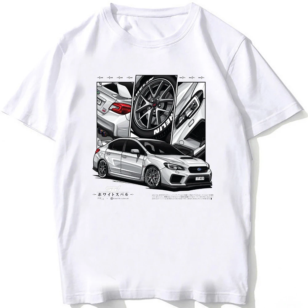 Drive The Classic Subie Impreza WRX STi Car T-Shirt New Men Short Sleeve Harajuku JDM Fan T Shirt Hip Hop White Casual Boy Tees