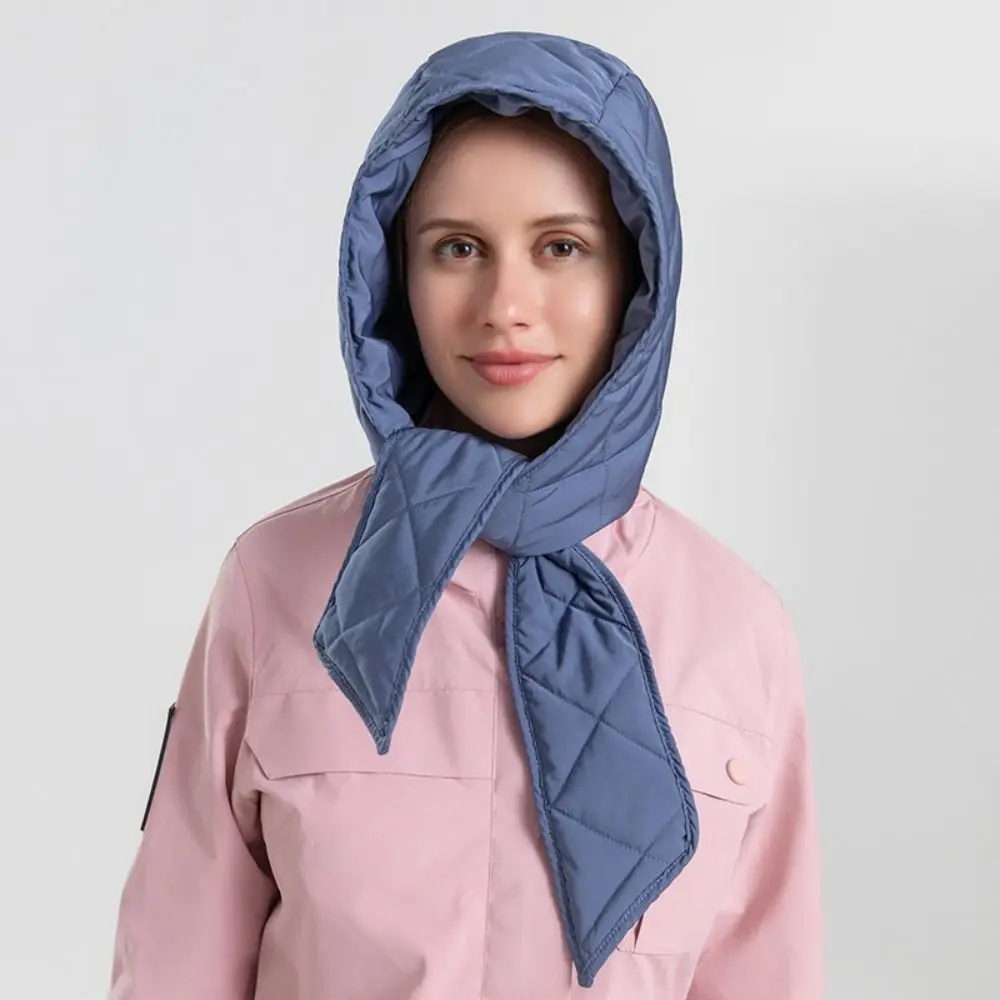 العصرية الشتاء الدافئة البخاخ الحجاب مبطن النساء الرجال يندبروف وشاح قبعة قبعات بيني خفيفة الوزن #4