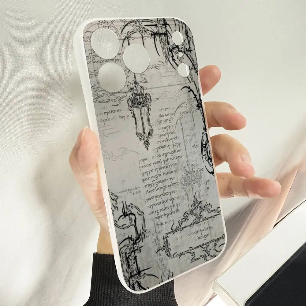 Gothic Cyber Sigil Cross Phone Case For iPhone 14,16,15,11,13,17,12,Air,Mini,Plus,E,Pro,Max Magnetic Magsafe Frosted Cover