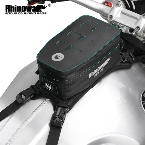 Rhinowalk-bolsa de tanque para motocicleta, bolsa de almacenamiento totalmente impermeable de 2L, forro interior extraíble, accesorios para motocicleta, caja de herramientas para motocicleta