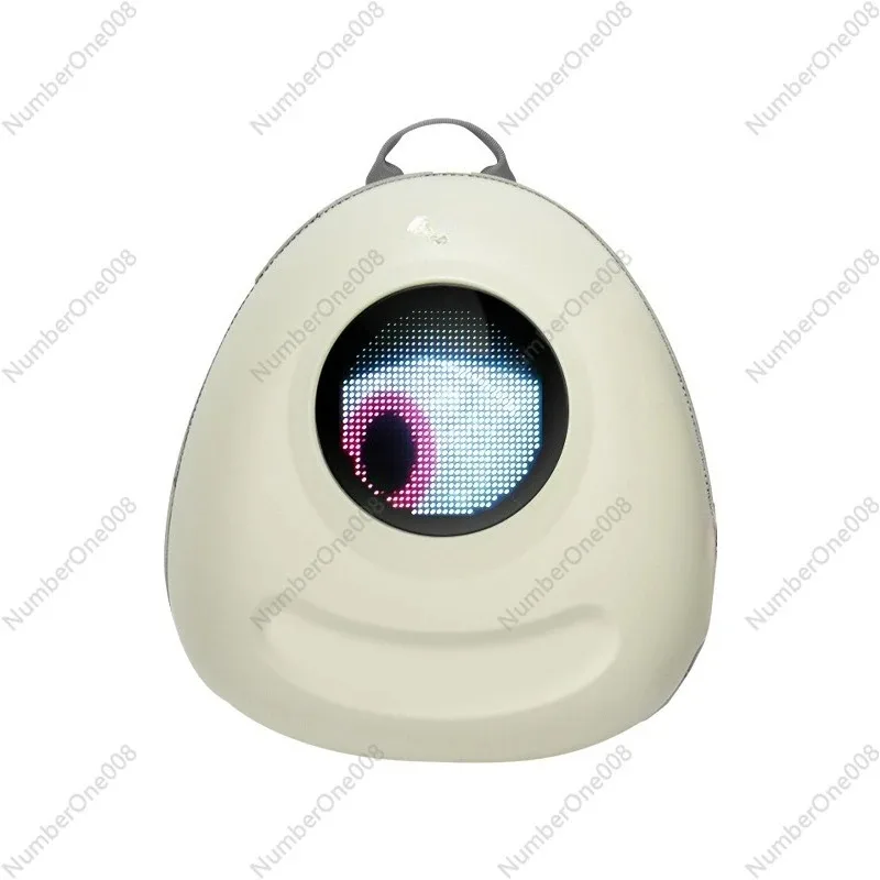 

Programmable LED Backpack with Glowing Eyes, Bluetooth App-Controlled Custom Animation Display, Cute Unisex School Bag for Teens