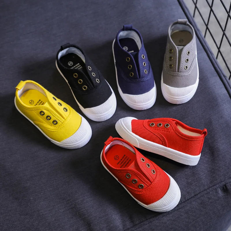 

Children Canvas Shoes 2024 Four Seasons Versatile Soft Breatheable Simple Korean Style Boys and Girls Casual Shoes Kids Fashion