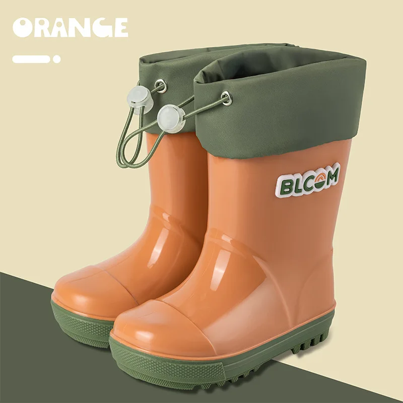 2026 Eco Friendly Original Kids Rain Boots Boys Girls Elastic Cuff Waterproof Lightweight Toddler Outdoor Water Boots