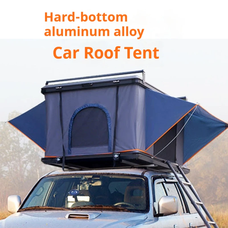 Camping Truck Hard Shell Rooftop Tent with Cotton Fabric Aluminum Alloy Frame Four-Season Use Automatic Opening for SUV Folding