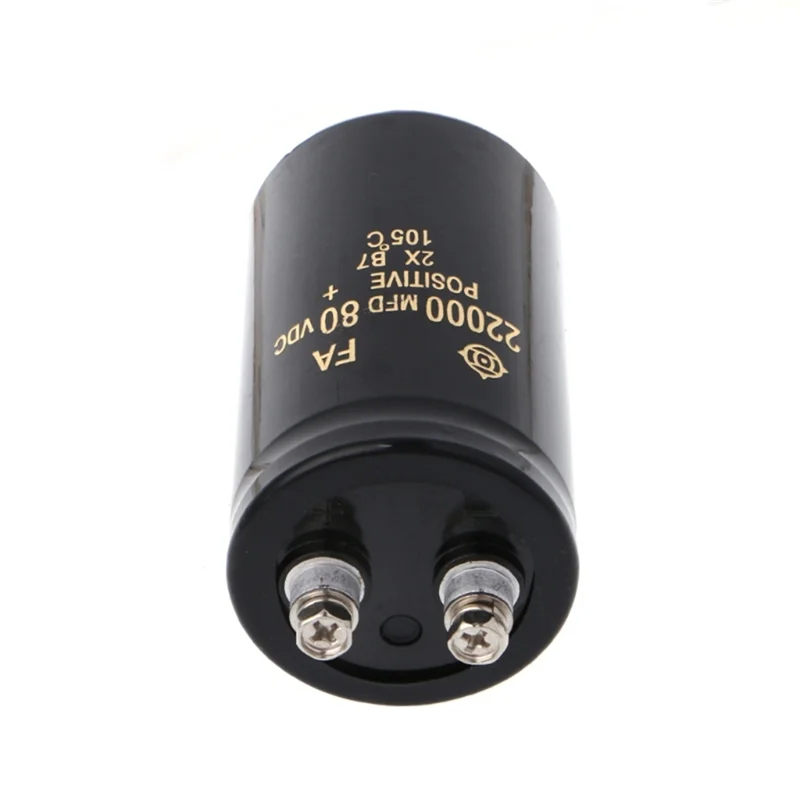 Fresh Bolt Type Capacitor 2200UF/80V High Capacity Electrolytic Construction 50X80mm Size