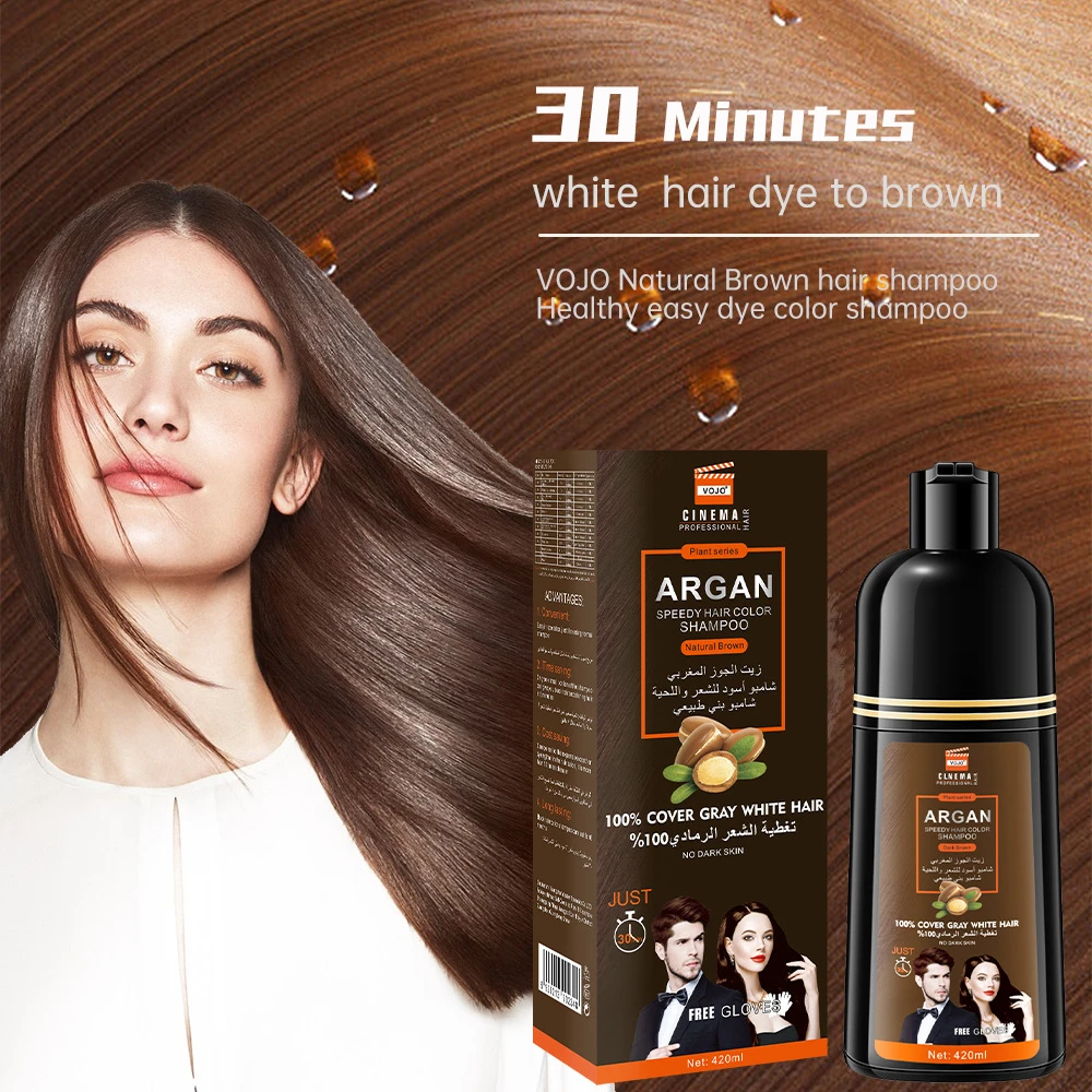 420ml Hair Dye,3-in-1 Hair Dye Shampoo Rapid Hair,Cleansing & Moisturising,Smoothing Black Hair Coloring Shampoo,Hair Care