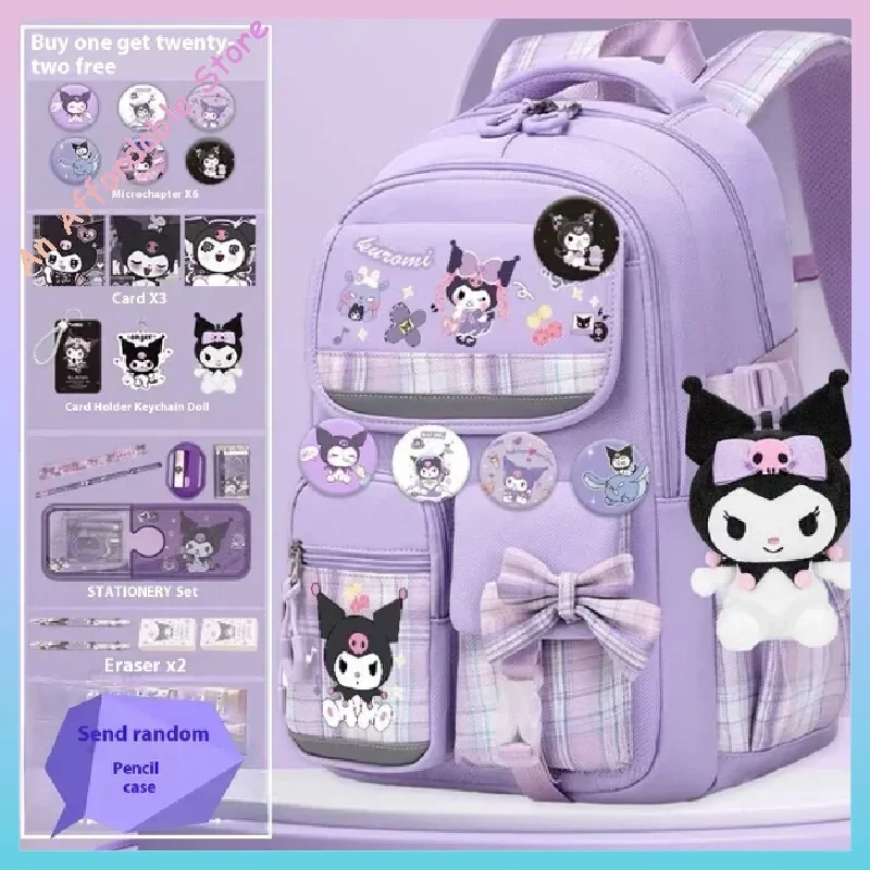 

Yuguigou Kulomi Backpack For Female Elementary School Students In Grades One, Two, Three, To Six, Large Capacity Spine Protectio