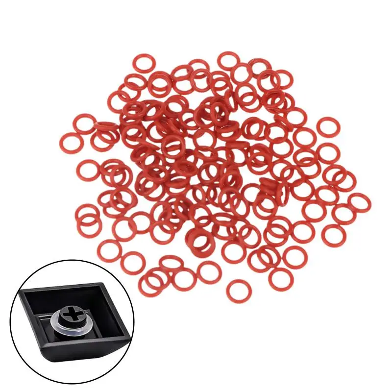 100Pcs White Red Black Silicone O-Ring Keyboard Switch Dampener Damper For MX Switch And Mechanical Key O-Rings