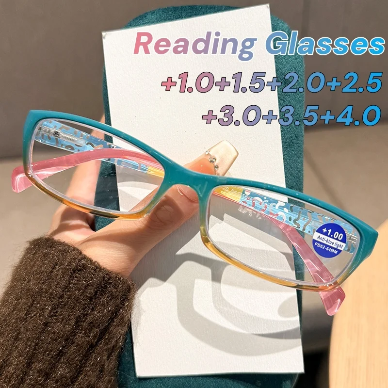 

Women Fashion Small Frame Reading Glasses Men Anti Blue Light Eyeglasses New Trend Multi-color Eyewear with Diopter 0 To +4.0