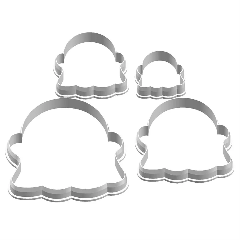 Four Specifications Cartoon Character Features,Ghost Doll,Plastic Molds,Cake Fondant Tools,Cookie Sushi Fruits Cutters