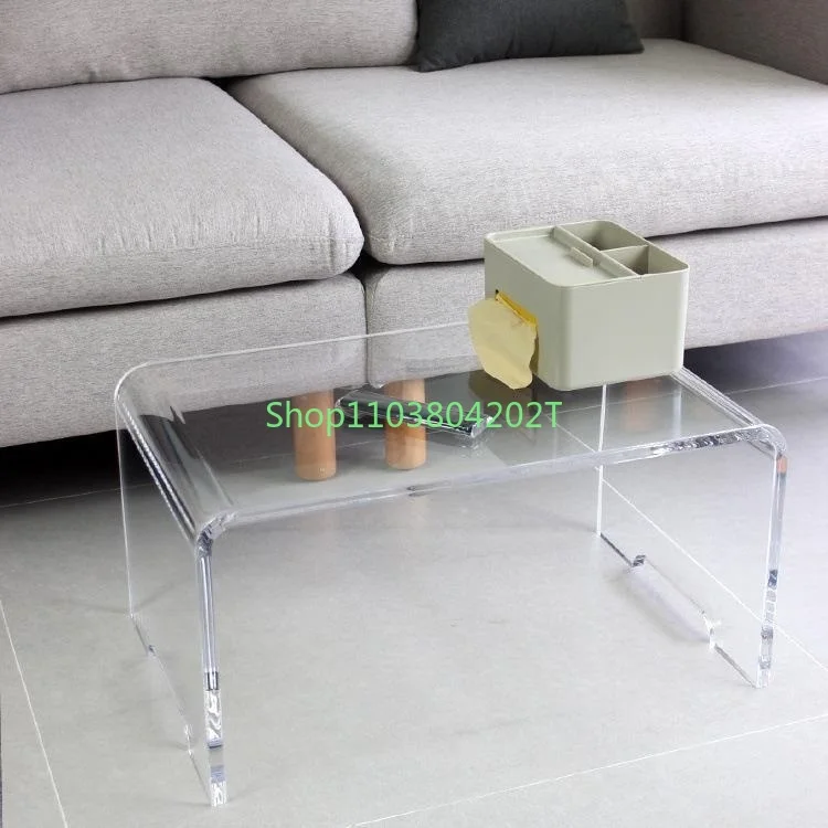 

Acrylic Transparent Bay Window Tatami Small Coffee Table Low Table Bedroom Sitting on The Floor Desk Bed Computer