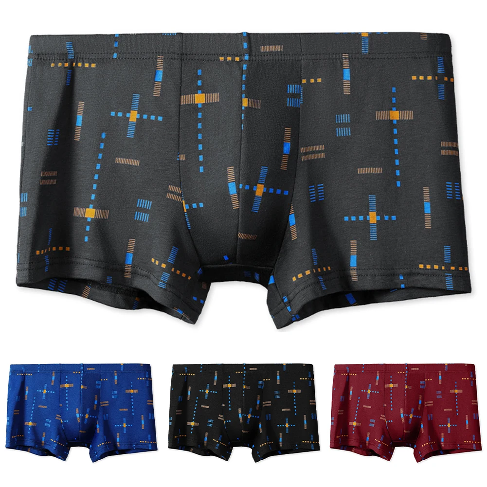 شورت بوكسر مريح للرجال، سروال داخلي كلاسيكي، ملابس داخلية قطنية للرجال، مقاسات مختلفة متوفرة