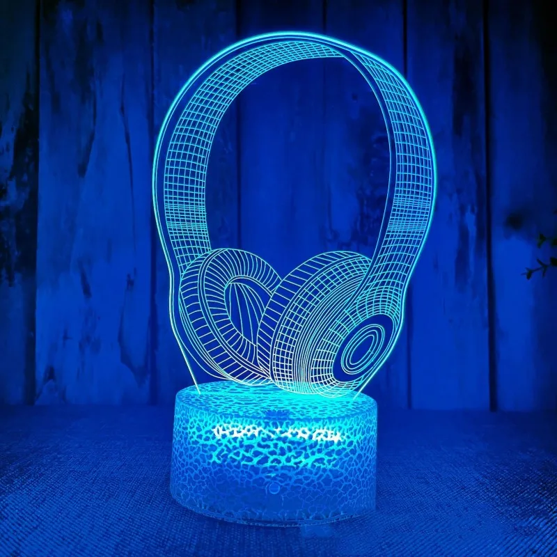 3D led lamp Gaming room light Games Night Light Table Lamp game controller for Children Headphones Game Zone Home Decor Gift