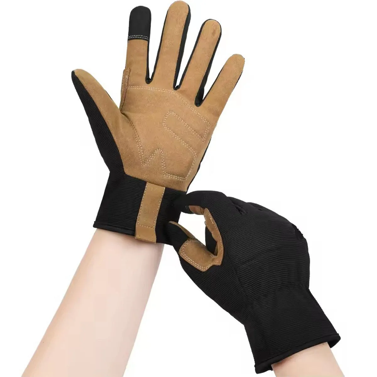 قفازات عمل خفيفة الوزن للرجال والنساء قابلة للتنفس ومريحة ومتعددة الأغراض تعمل باللمس وقدرة غير قابلة للانزلاق لقيادة ركوب الدراجات