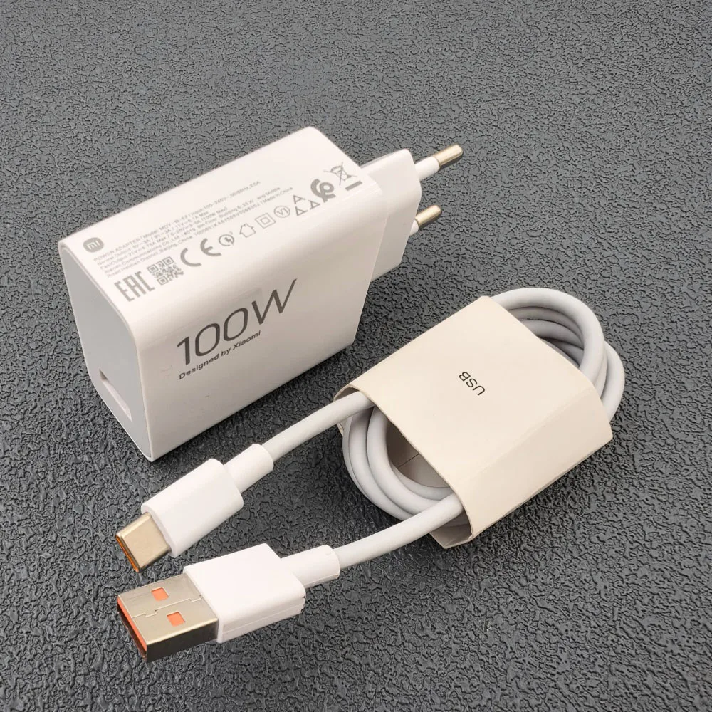 

Оригинальное быстрое зарядное устройство Xiaomi 100 Вт EU Turbo Charge 1 м/1,5 м/2 м кабель типа C для Mi 17 Pro Max 15 14 Ultra X8 Redmi Note 15Pro + K90