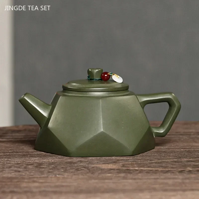 

230ml Yixing Purple Clay Filter Tea Infuser Chinese Zisha Teaware Handmade Green Mud Tea Pot Household Custom Beauty Teapot