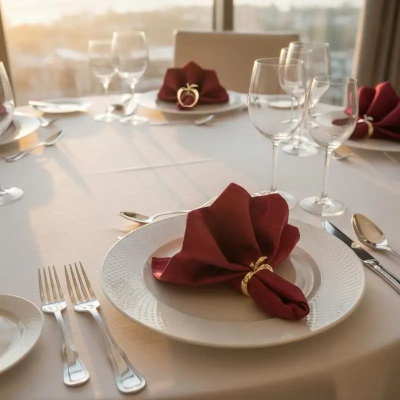 4Pcs Napkin Rings Finish For Thanksgiving: Wedding Holiday Dinner Party Table Decor