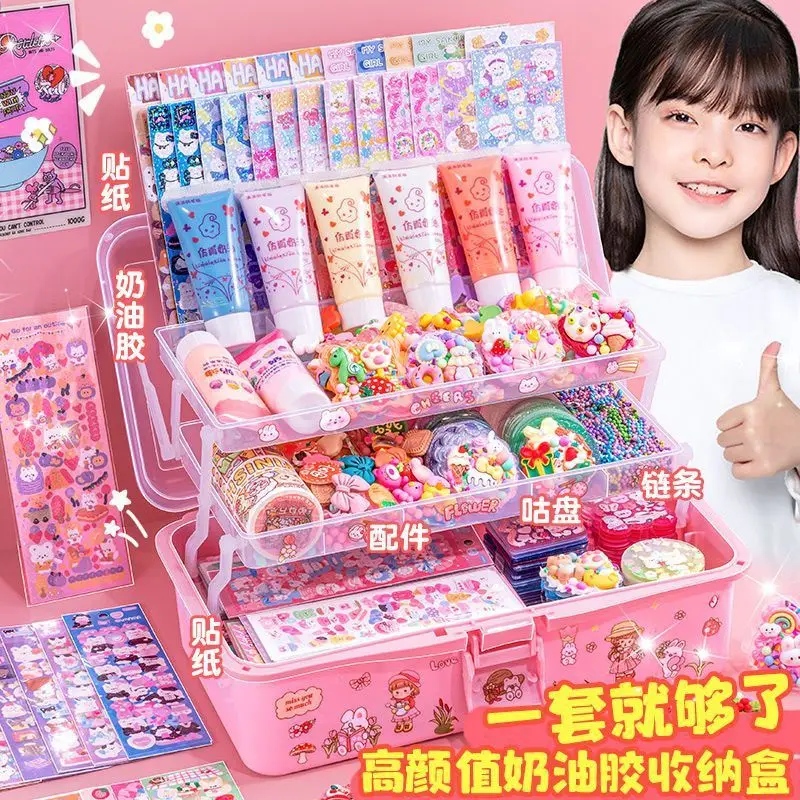 2023 Children Craft Toys Glue drop toys  Set Hand Account Toy Guka Chuck Children Hand Account Tool Set Stickecraf