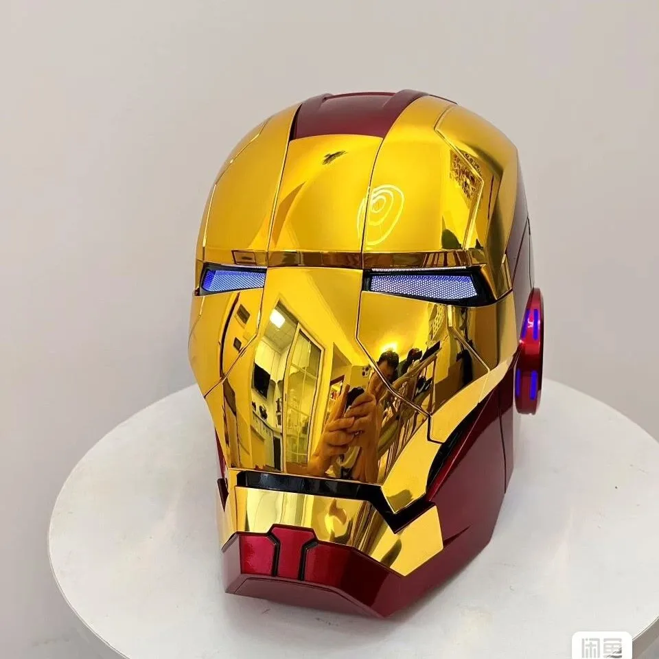 Hot Cosplay Iron Man Mk5 Electric Helmet Multi-piece Opening And Closing Helmet Voice Control Eyes Model For Children Adult Gift