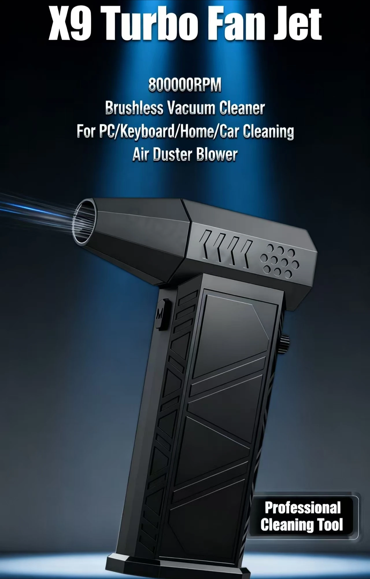 

X9 Turbo Fan Jet 800000RPM Turbo Jet Blower Brushless Vacuum Cleaner Blower For PC/Keyboard/Home/Car Cleaning Air Duster Blower