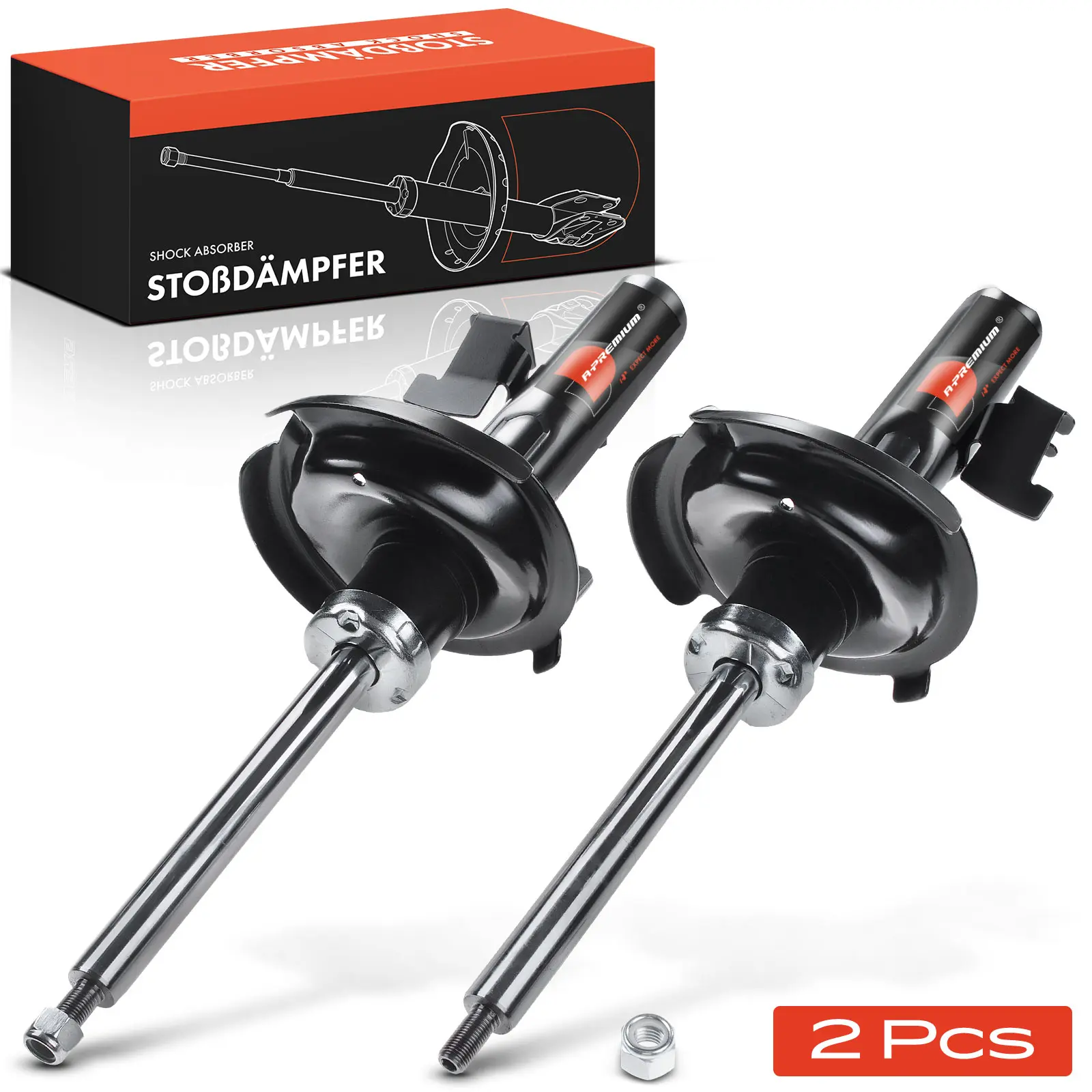 Frankberg 2x schokdemper vooras voor Volvo C30 533 S40 II 544 V50 545 MW 2004-2012 311926 30616928 334842 30616887 334843