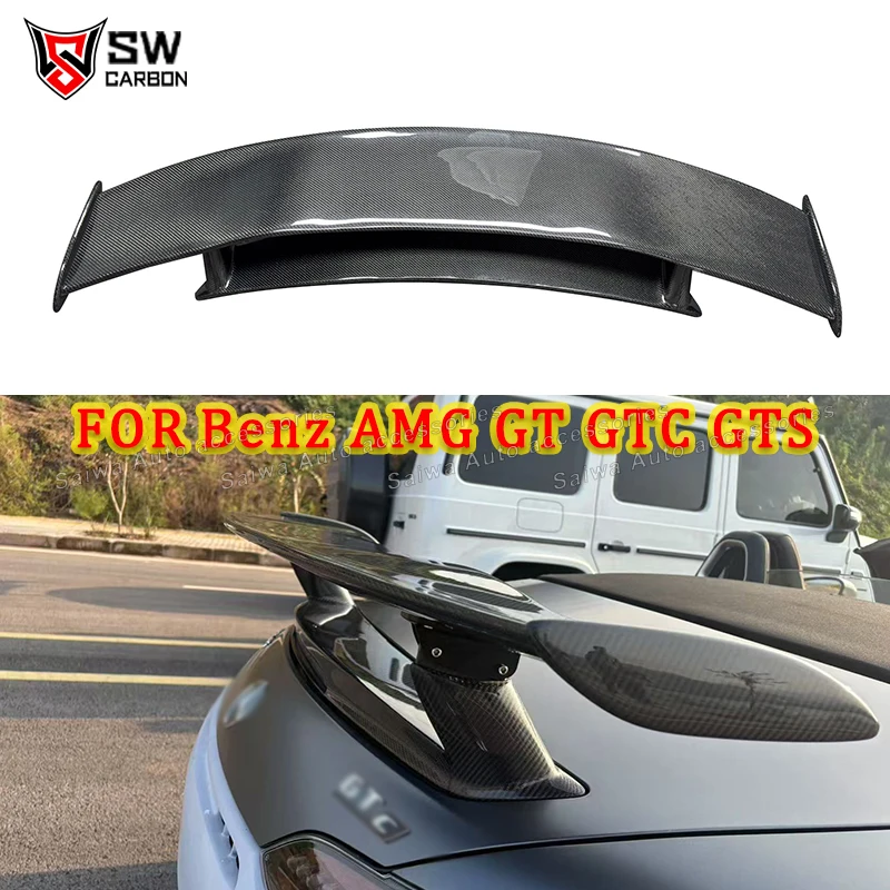 

Задний спойлер из углеродного волокна для Mercedes Benz AMG GTC 2015 + 2-дверный модернизированный GT задний спойлер багажника, комплект кузова с хвостовым крылом