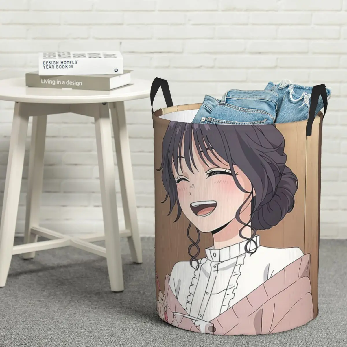 Panier à linge pliable Anime 'La Fleur Parfumée Éclore avec Dignité', Organisateur domestique, Panier à linge pour enfants