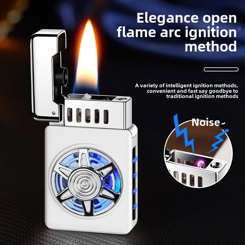 Intelligent Voice-controlled Lighter Displays Various Ignition Methods Rotating and Playing with Decompression Cigarette Lighter