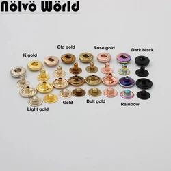 20-100 Sets Rainbow 12mm 10 Colors Copper Snap Fastener Press Button for Clothes Backpacks Decorative Buckle Snap Button Metal