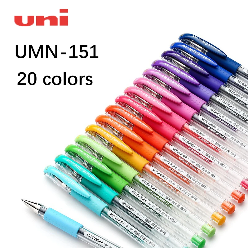 

20pcs Japan Uni Ball Signo UM-151 Bullet Point Colorful Gel Ink Pens 0.38mm Signing Pen Office Student School Supplies