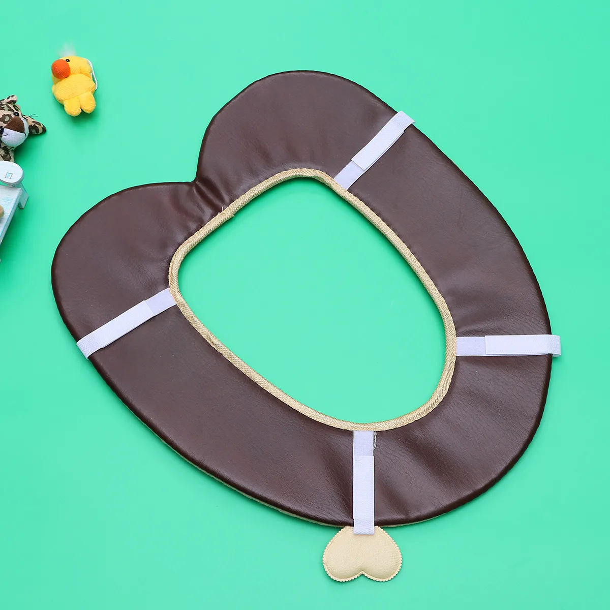 

Toilet Seat Cover Khaki Soft Warm Durable Washable Simple Design For Home Bathroom Use Ideal Gift Women Mamas Elderly
