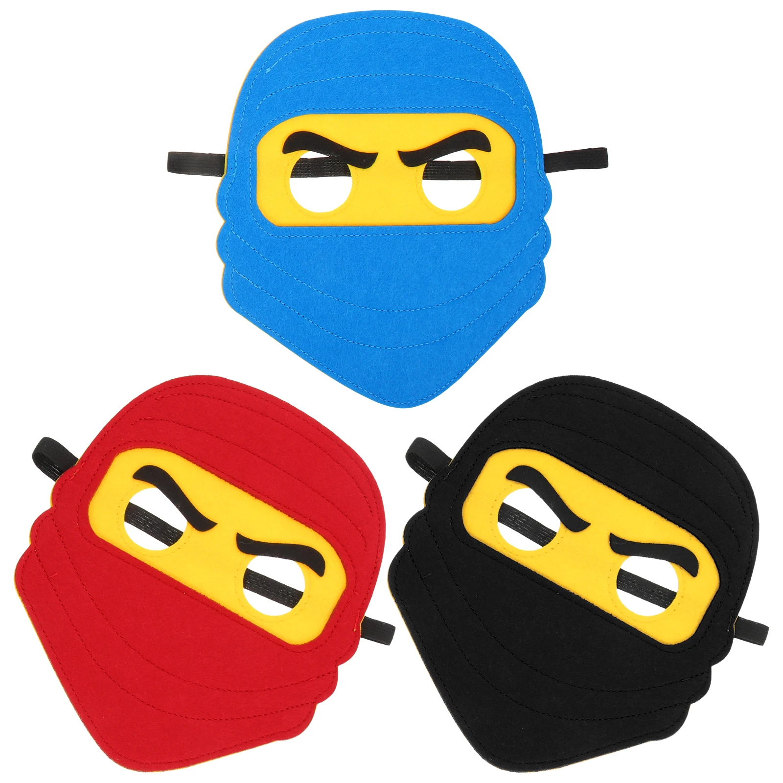 

3pcs Felt Masks Pirate Eyes Kids Masquerade Party Costume Gifts Cosplay Holiday Red Blue Black Labor Protection Kids Gras