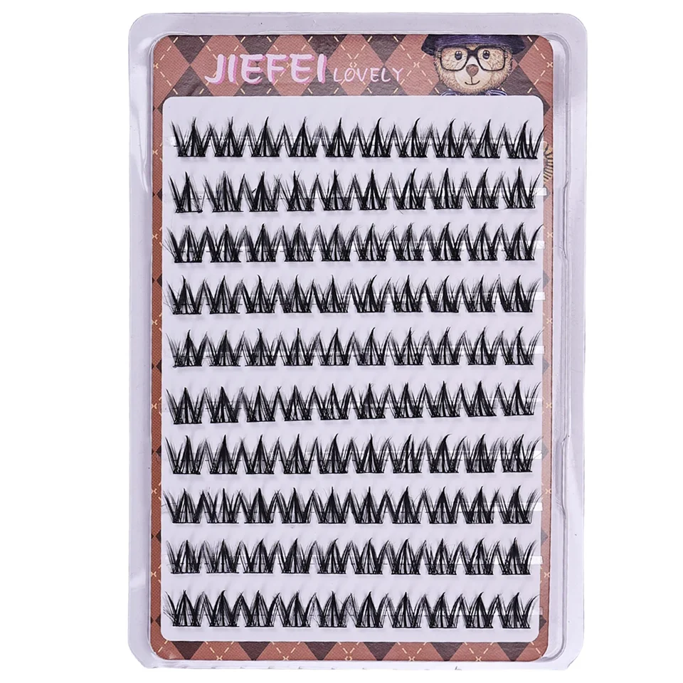 Pestañas postizas autoadhesivas sin pegamento Voluminosas Esponjosas Gruesas Naturales Rizado Forma W Girasol Extensión de pestañas DIY Ojos Manga 6