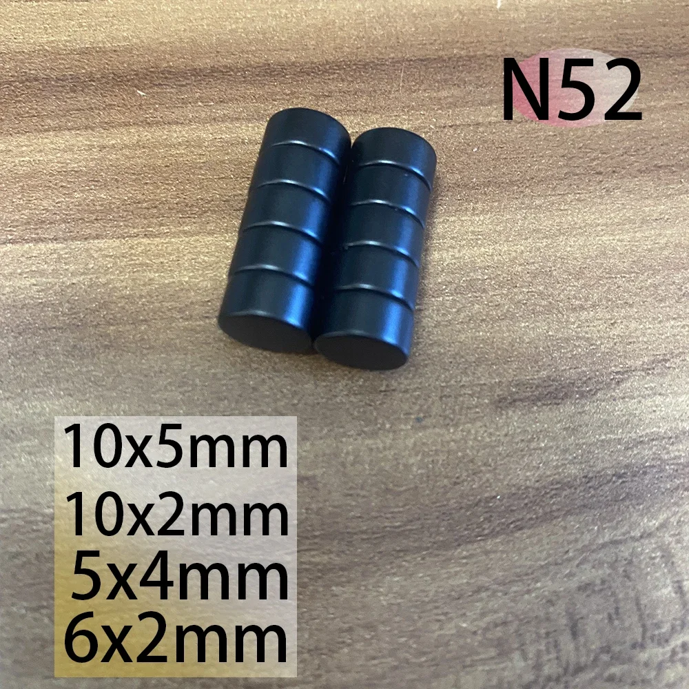 N52 10x2 10X5 5x4 6x2 Epoxy Non-conducting Neodymium Magnet Black Motor Ebike Compressor Corrosion High Temperrature Resistance