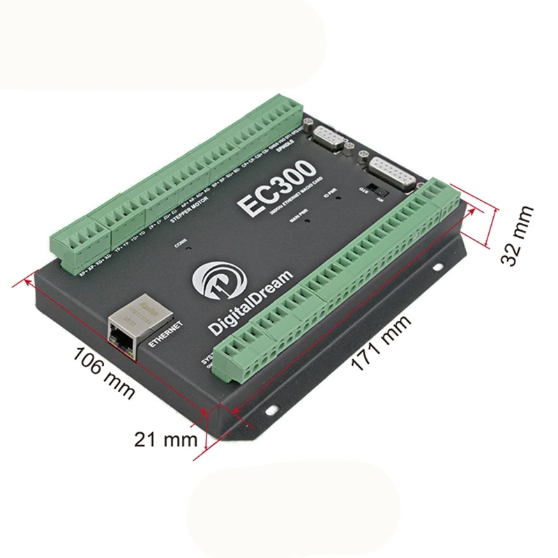 EC300 Mach3 Motion Control Card Ethernet Port For CNC Router Milling Machine 6 Axis MACH3 Motion Control Card CNC Standard Board