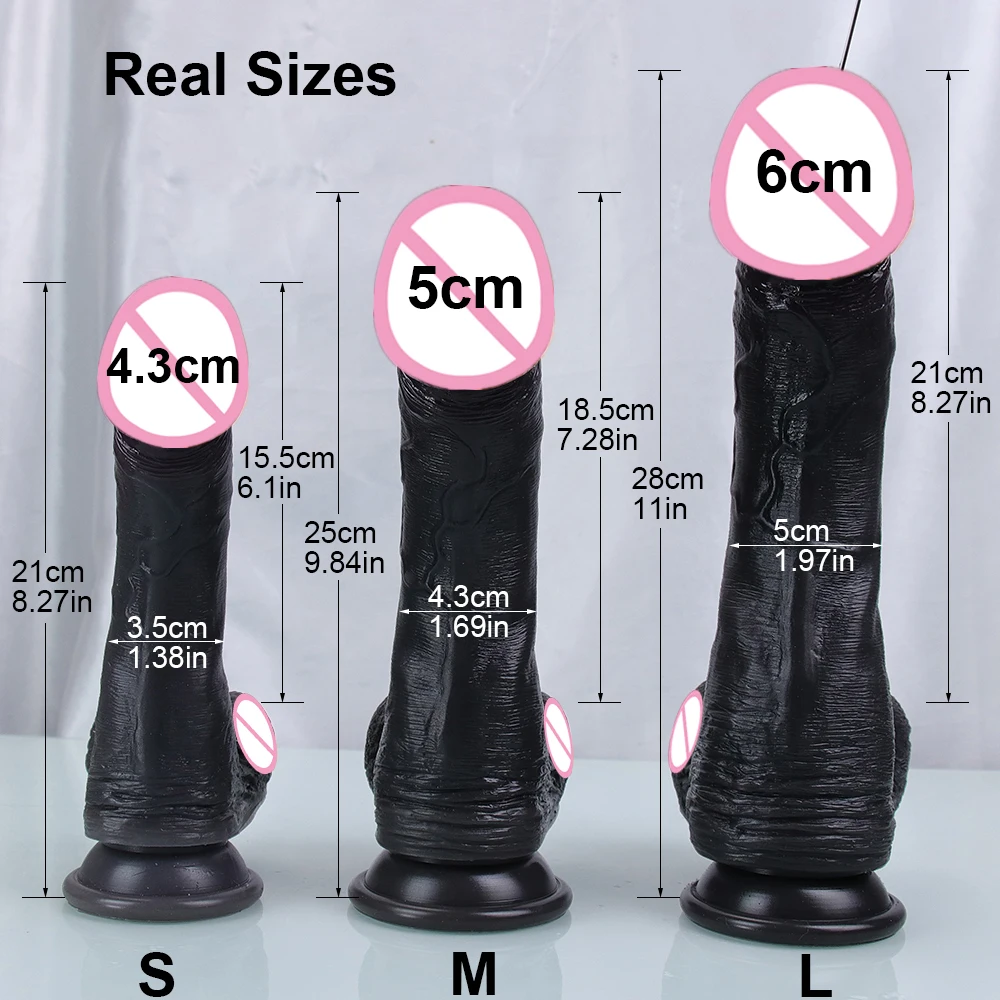 Black Skin Realistic Dildo Soft Double Layer Silicone Big Glans Penis Suction Cup Anal Sex Toy For Woman Hole G-Spot Masturbator