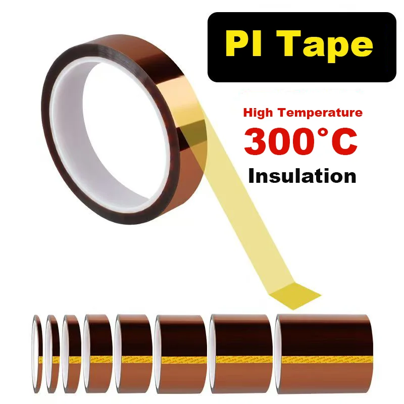 Width 5-150mm PI Polyimide Tape for Circuit Board Soldering/heat-Resistant Battery Wrapping Electronic Component Insulation Tape